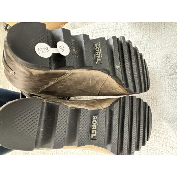 Sorel Women's Brown Leather Booties Size 8 #100884 - Picture 6 of 7